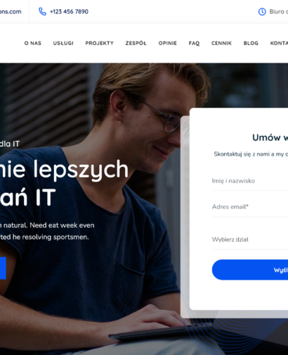 Landing page IT solutions